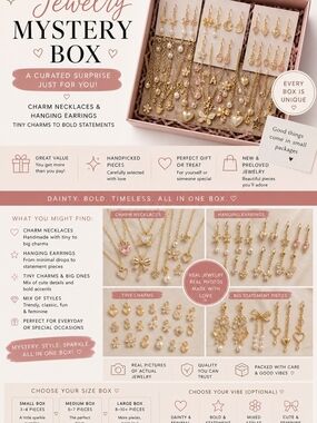 Jewelry Mystery Box - Charm Necklaces & Hanging Earrings